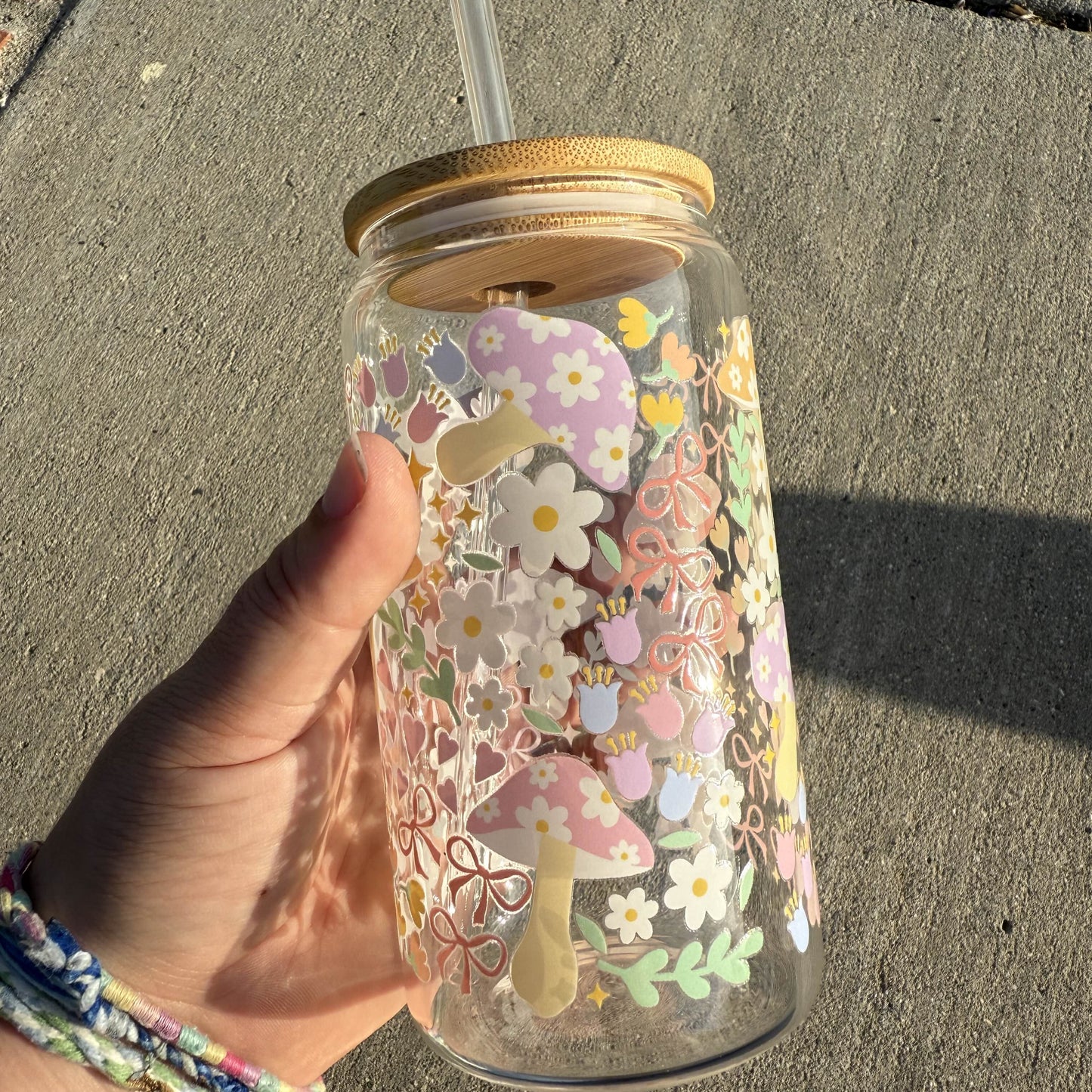 Pastel Mushrooms Can