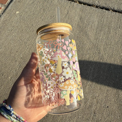 Pastel Mushrooms Can