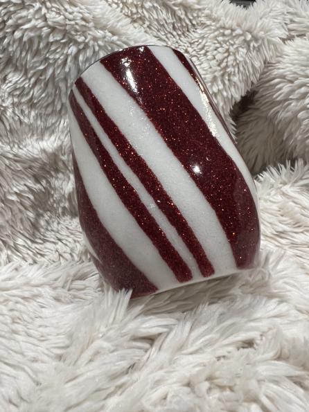 Candy Cane Wine Tumbler