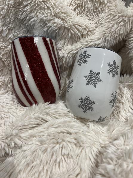 Christmas Wine Tumblers (Set of 4)